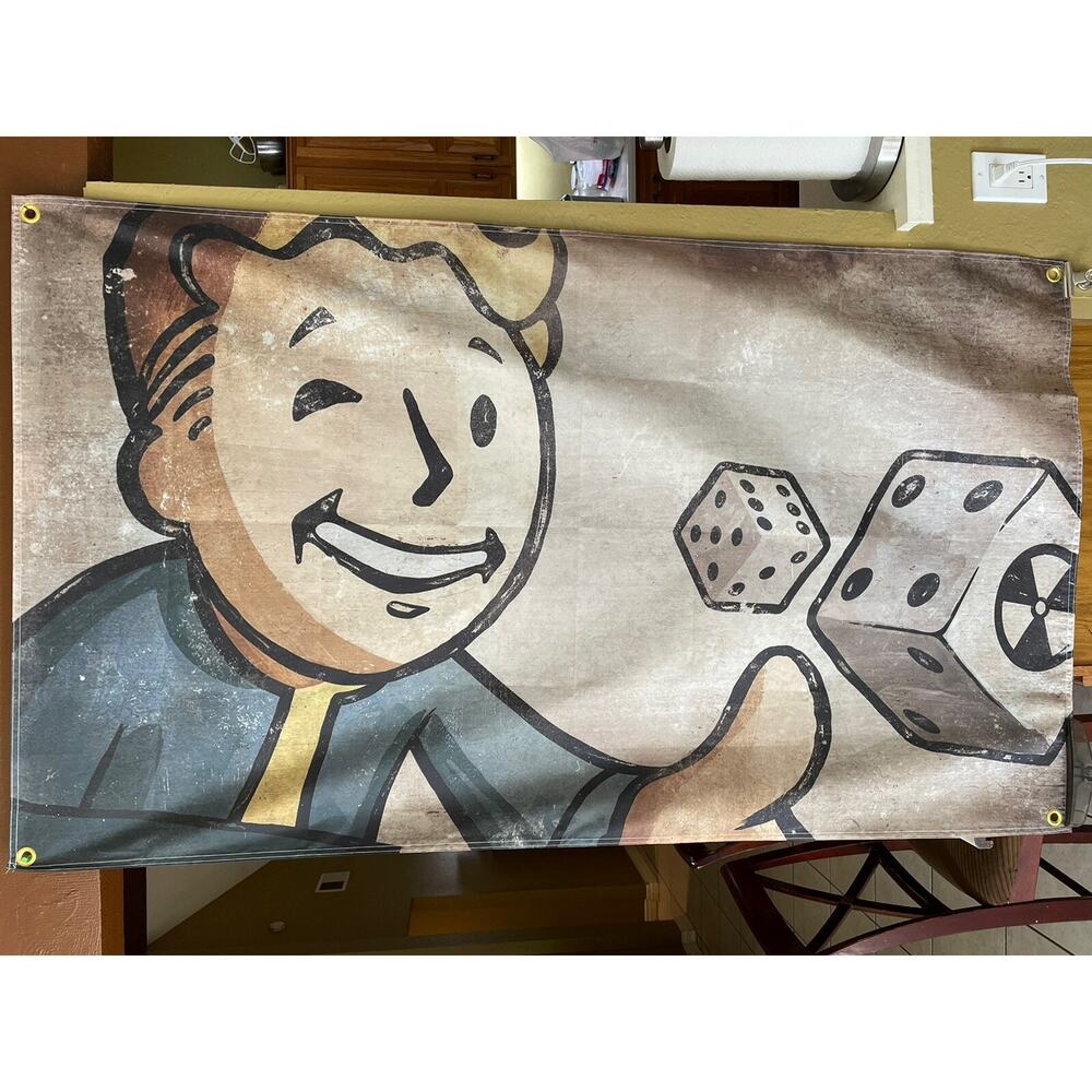 Fallout PIP-Boy Nuka Dice 5ft Flag Banner Poster Bethesda 4 New Vegas